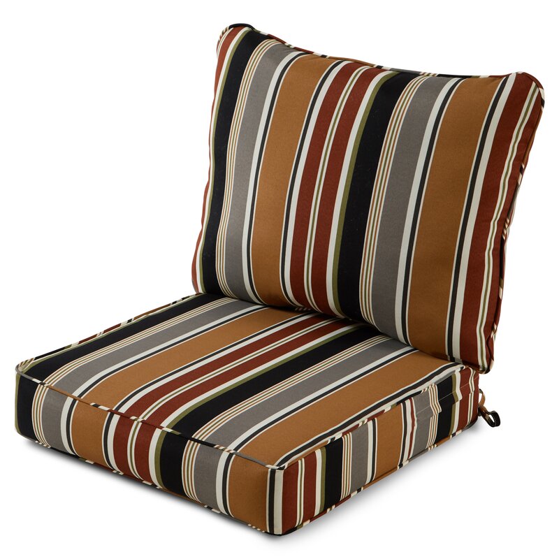 Winston Porter 2 Piece Deep Seat Outdoor Replacement Cushion Set